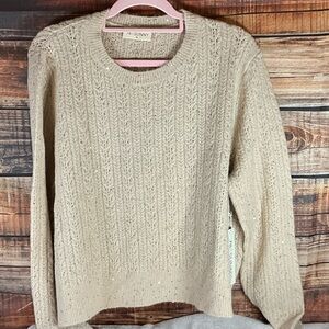 78 & SUNNY Women's Beige Knit Sweater
